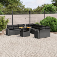 1 Tuinset Met Kussens Poly Rattan
