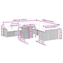 1 Tuinset Met Kussens Poly Rattan