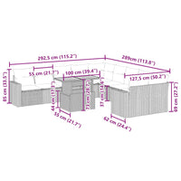 1 Tuinset Met Kussens Poly Rattan