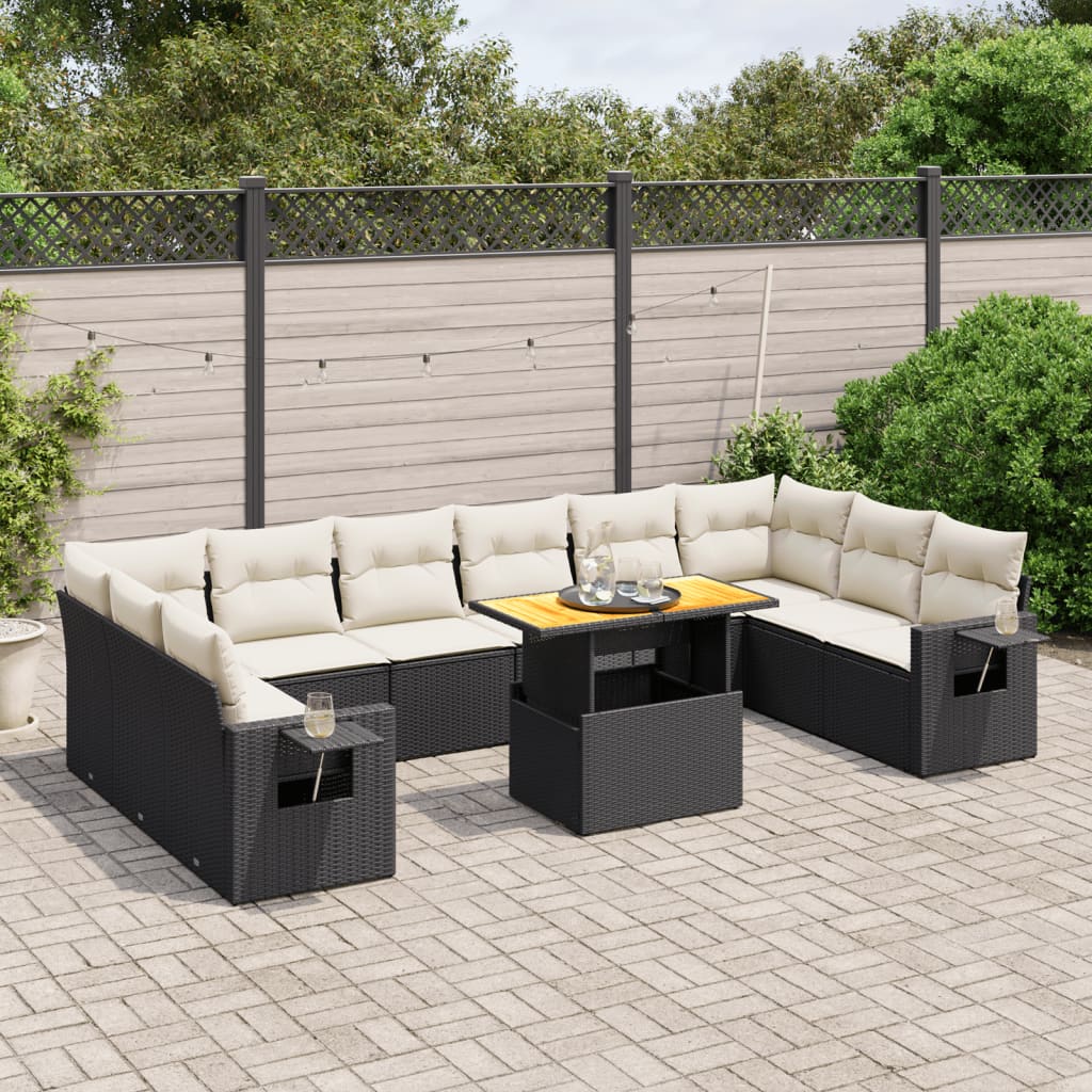 1 Tuinset Met Kussens Poly Rattan