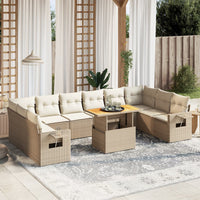 1 Tuinset Met Kussens Poly Rattan