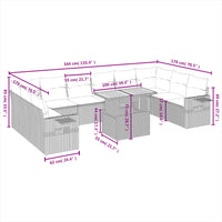 1 Tuinset Met Kussens Poly Rattan