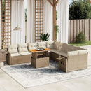 1 Tuinset Met Kussens Poly Rattan