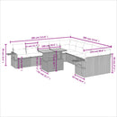 1 Tuinset Met Kussens Poly Rattan