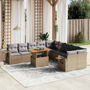 1 Tuinset Met Kussens Poly Rattan