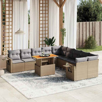 1 Tuinset Met Kussens Poly Rattan