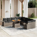 1 Tuinset Met Kussens Poly Rattan