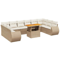 1 Tuinset Met Kussens Poly Rattan