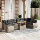 1 Tuinset Met Kussens Poly Rattan