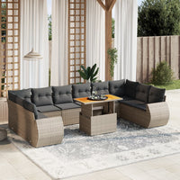 1 Tuinset Met Kussens Poly Rattan