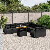 1 Tuinset Met Kussens Poly Rattan