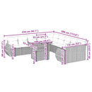 1 Tuinset Met Kussens Poly Rattan
