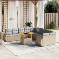 1 Tuinset Met Kussens Poly Rattan