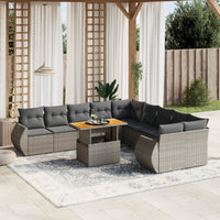 1 Tuinset Met Kussens Poly Rattan