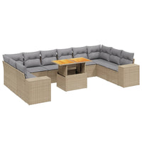 1 Tuinset Met Kussens Poly Rattan