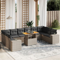 1 Tuinset Met Kussens Poly Rattan
