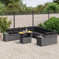 1 Tuinset Met Kussens Poly Rattan