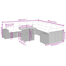 1 Tuinset Met Kussens Poly Rattan
