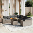 1 Tuinset Met Kussens Poly Rattan