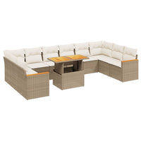 1 Tuinset Met Kussens Poly Rattan
