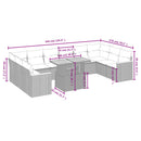 1 Tuinset Met Kussens Poly Rattan