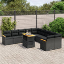 1 Tuinset Met Kussens Poly Rattan
