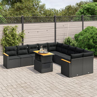 1 Tuinset Met Kussens Poly Rattan