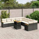 1 Tuinset Met Kussens Poly Rattan