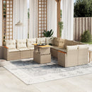 1 Tuinset Met Kussens Poly Rattan
