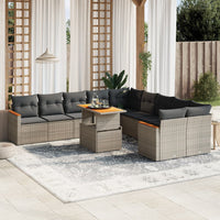 1 Tuinset Met Kussens Poly Rattan