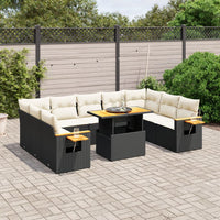1 Tuinset Met Kussens Poly Rattan