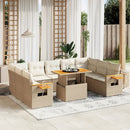 1 Tuinset Met Kussens Poly Rattan