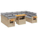 1 Tuinset Met Kussens Poly Rattan
