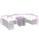 1 Tuinset Met Kussens Poly Rattan