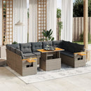 1 Tuinset Met Kussens Poly Rattan