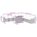 1 Tuinset Met Kussens Poly Rattan