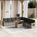 1 Tuinset Met Kussens Poly Rattan