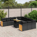 1 Tuinset Met Kussens Poly Rattan