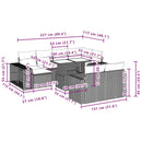 1 Tuinset Met Kussens Poly Rattan
