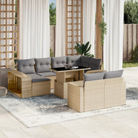 1 Tuinset Met Kussens Poly Rattan