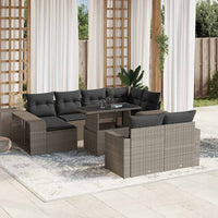 1 Tuinset Met Kussens Poly Rattan