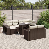 1 Tuinset Met Kussens Poly Rattan