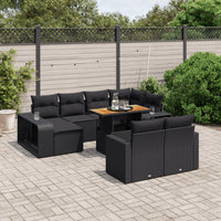 1 Tuinset Met Kussens Poly Rattan