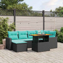 1 Tuinset Met Kussens Poly Rattan