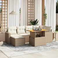 1 Tuinset Met Kussens Poly Rattan