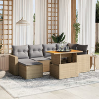 1 Tuinset Met Kussens Poly Rattan