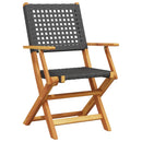 5-Delige Tuinset Poly Rattan En Massief Hout