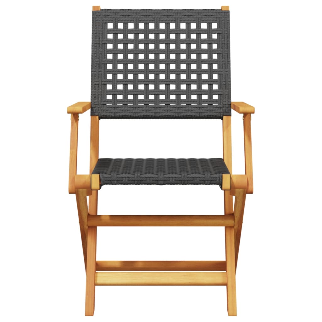5-Delige Tuinset Poly Rattan En Massief Hout