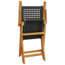 5-Delige Tuinset Poly Rattan En Massief Hout