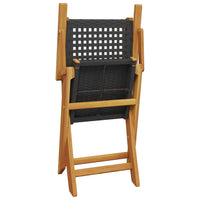 5-Delige Tuinset Poly Rattan En Massief Hout